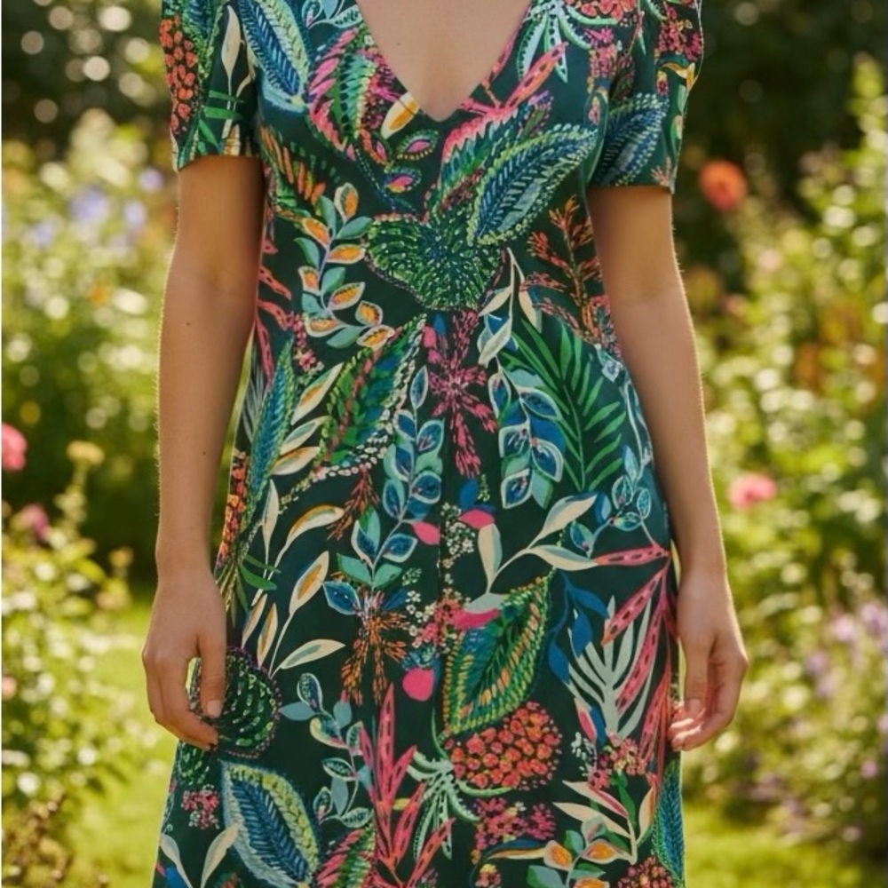 Lilly Pulitzer Aleece T-shirt by Dress with Multi Sunshine Jungle Print